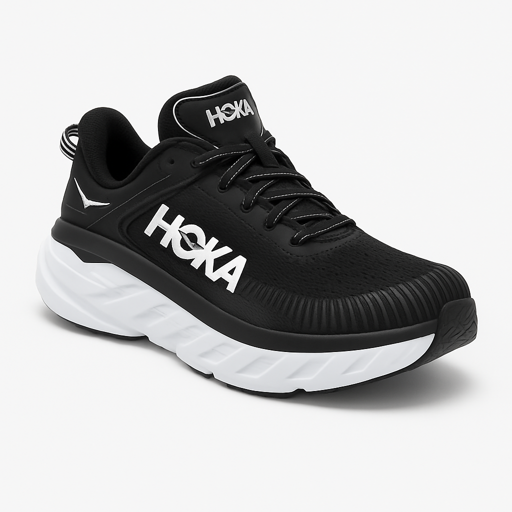 HOKA ONE ONE Bondi Black/White Max-Cushion Running Shoe
