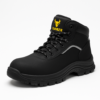 Men's high-ankle steel toe safety boots with PU sole