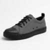 Men's Grey Canvas Sneakers with Rubber Toe Cap