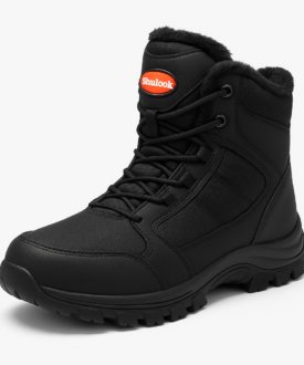 Shulook Men’s insulated winter boots with plush fur lining