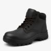 Men’s high-ankle black & brown safety work boots with rugged anti-slip sole
