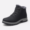 Men’s fleece-lined winter ankle boots with rugged lug outsole