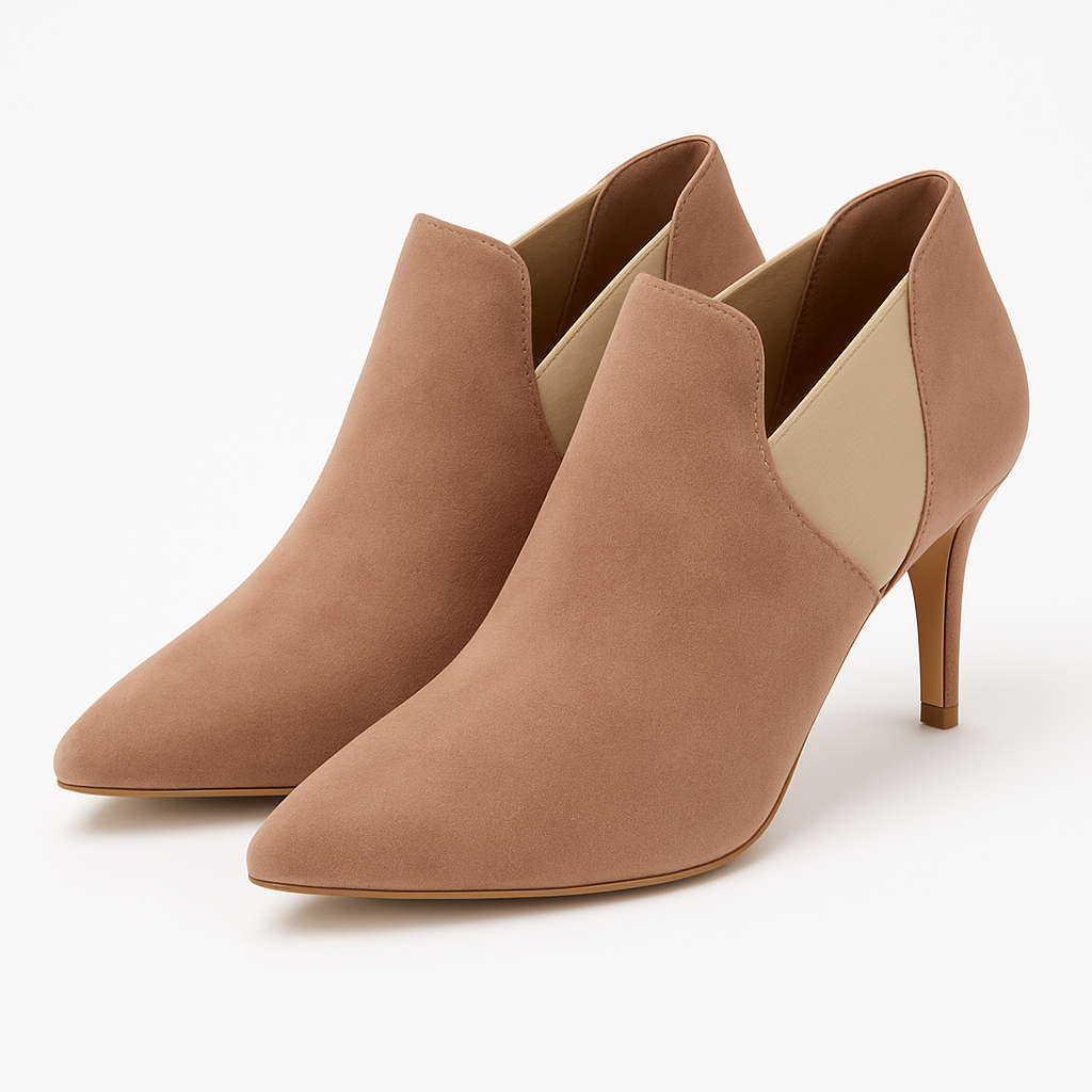 Ladies Suede Stiletto Ankle Boots ? Pointed Toe Booties - Image 2