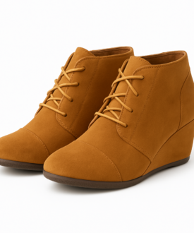 Alternative view of Ladies Dark Brown Ankle Boots ? Lace-Up Comfort Booties