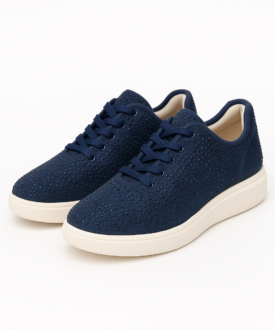 Alternative view of Ladies Navy Rhinestone Casual Sneakers