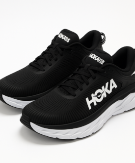 Alternative view of HOKA ONE ONE Bondi  Black/White Max-Cushion Running Shoe