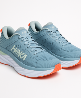 Alternative view of HOKA Bondi  cushioned road-running shoes in glacier blue