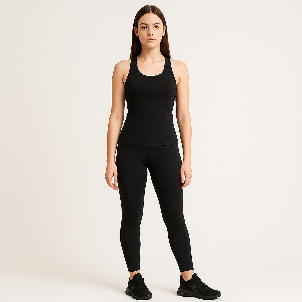 Black Walking Shoes with Air Cushion Heel - Image 5