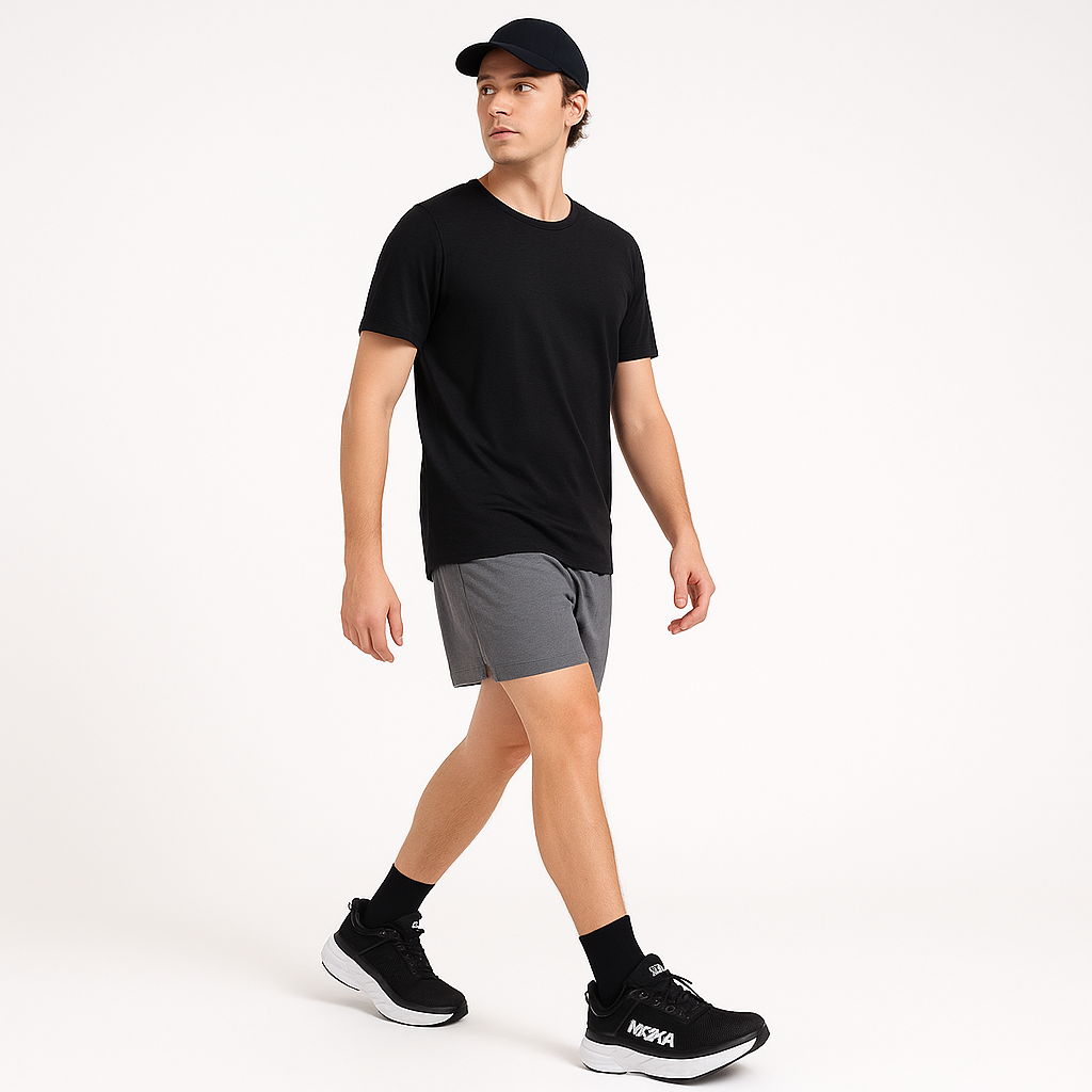 HOKA ONE ONE Bondi Black/White Max-Cushion Running Shoe - Image 5