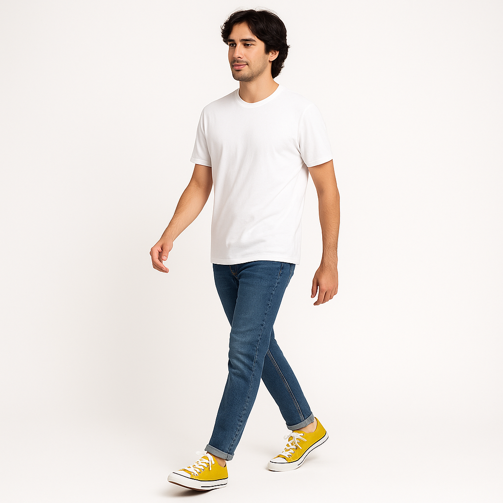 Unisex Yellow Low-Top Canvas Sneakers with Rubber Toe Cap - Image 5